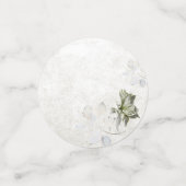 Witte Delicate botanische verjaardagsfeestje confe Confetti (Kleine voorkant)