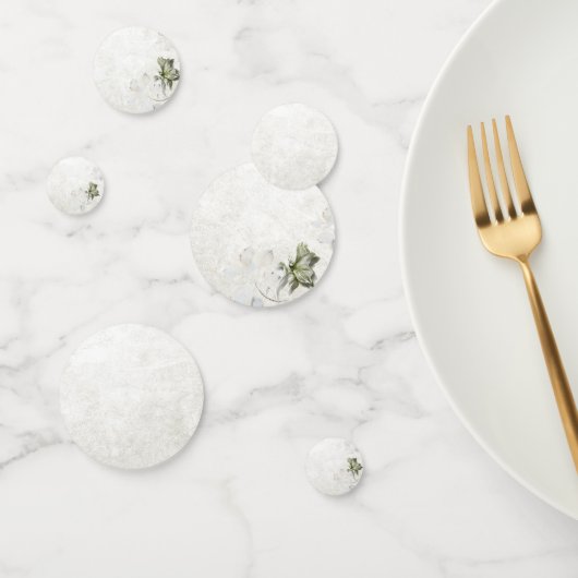 Witte Delicate botanische verjaardagsfeestje confe Confetti (Groep)