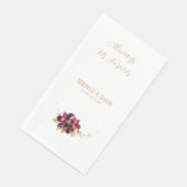 Witte delicate elegante gouden bordeauxrode Waterv Servet (Hoek)