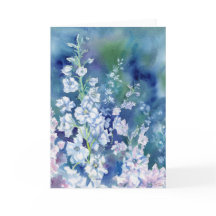 Witte Delphiniums Blank Notecard
