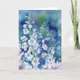 Witte Delphiniums Blank Notecard Bedankkaart