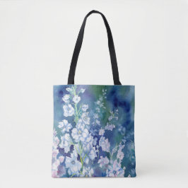 Witte Delphiniums schouderTas Tote Bag