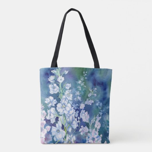 Witte Delphiniums schouderTas Tote Bag (Achterkant)
