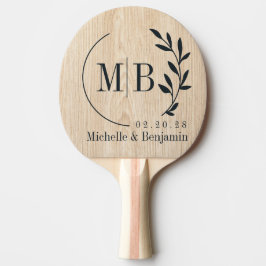 Witte Dennenblad Trouw Monogram Tafeltennisbatje