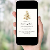 Witte dennenboom sneeuw QR code Kerstfeest Kaart