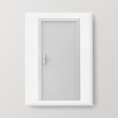 Witte deur met slim deurslot button (Voorkant)