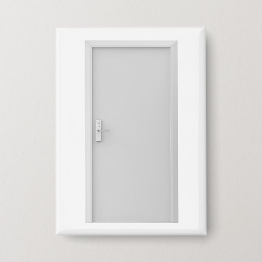 Witte deur met slim deurslot button (Voorkant)