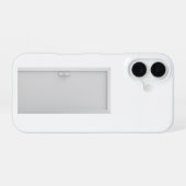 Witte deur met slim deurslot iPhone 16 hoesje (Achterkant horizontaal)