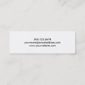 Witte Diagonale & Caleidoscopische Blauw, Groen, Mini Visitekaartje (Achterkant)