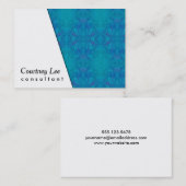 Witte Diagonale & Caleidoscopische Blauw, Groen, Visitekaartje (Voorkant / Achterkant)