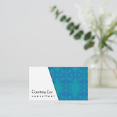 Witte Diagonale & Caleidoscopische Blauw, Groen, Visitekaartje (Staand voorkant)