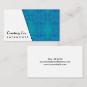 Witte Diagonale & Caleidoscopische Blauw, Groen, Visitekaartje (Voorkant / Achterkant)