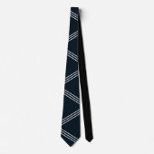 Witte diagonale lijnen stropdas (Voorkant)