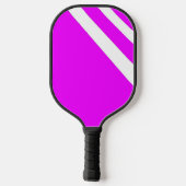 Witte diagonale strepen op roze pickleball-peddel pickleball paddle (Achterkant)