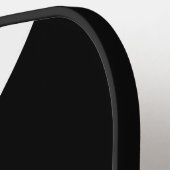 Witte diagonale strepen op zwart pickleball paddle (Links Detail)