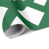 Witte diamant, blauwe groene grens cadeaupapier (Rol Hoek)