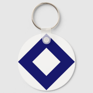 Witte Diamant, Gewaagde Blauwe Grens Sleutelhanger