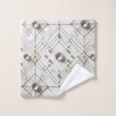 Witte diamant Mid Century Modern Handdoekenset Bad Handdoek (Wasdoekje)