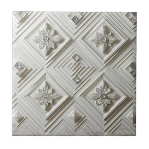 Witte Diamant Mid Century Modern Tegeltje