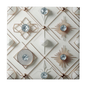 Witte Diamant Mid Century Modern Tegeltje