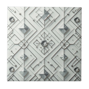 Witte Diamant Mid Century Modern Tegeltje