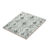 Witte Diamant Mid Century Modern Tegeltje (Zijkant)