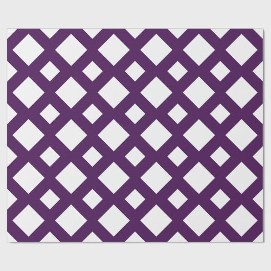 Witte diamant, Paarse grens Cadeaupapier (Vlak)