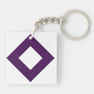 Witte diamant, Paarse grens Sleutelhanger