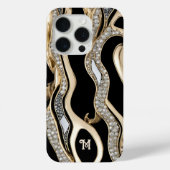 Witte diamanten, gouden rand mandala ontwerp Case-Mate iPhone case (Achterkant)