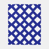 Witte diamanten op de marine fleece deken (Voorkant)