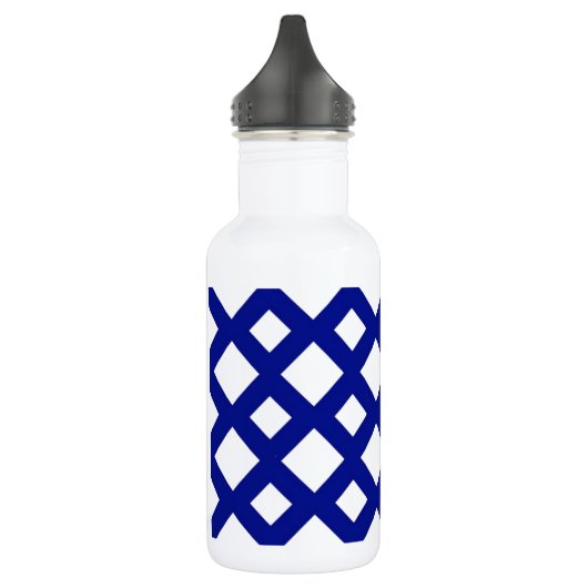 Witte diamanten op de marine waterfles (Links)