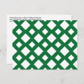 Witte diamanten op groen briefkaart (Voorkant / Achterkant)