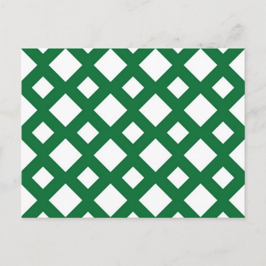 Witte diamanten op groen briefkaart (Voorkant)