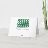 Witte diamanten op groen feestdagen kaart (Achterkant)