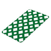 Witte diamanten op groen magneet (Linkerzijde)
