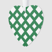 Witte diamanten op groen ornament (voorkant)