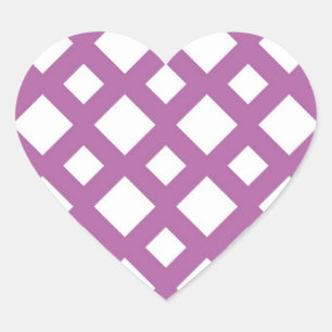 Witte Diamanten op Lavendel Hart Sticker