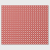 Witte diamanten op rood cadeaupapier (Vlak)