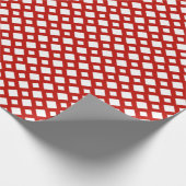 Witte diamanten op rood cadeaupapier (Hoek)