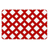 Witte diamanten op rood magneet (Horizontaal)