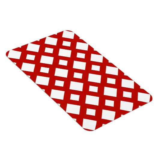 Witte diamanten op rood magneet (Rechterzijde)
