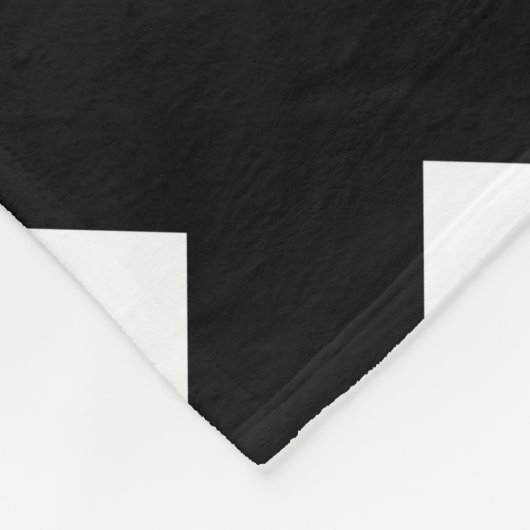 Witte diamanten op zwart fleece deken (Hoek)