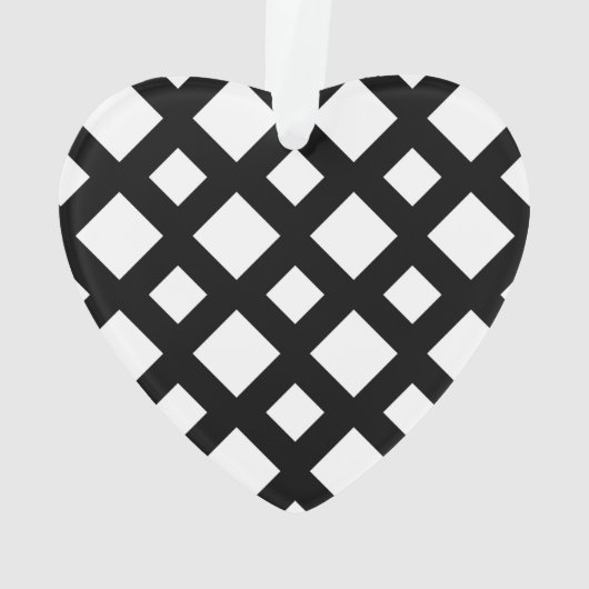 Witte diamanten op zwart ornament (achterkant)