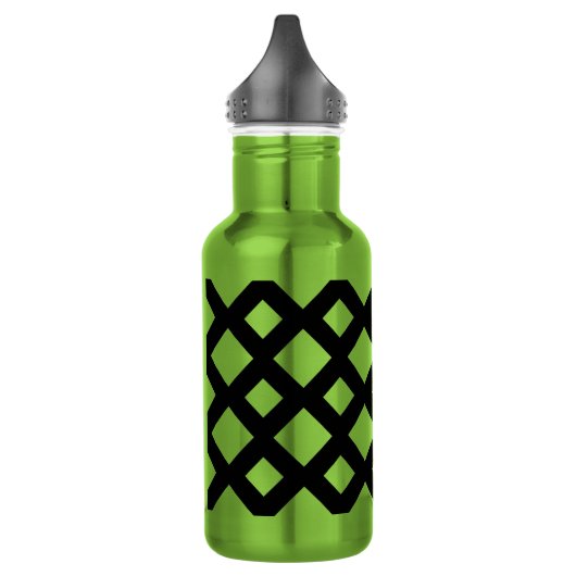 Witte diamanten op zwart waterfles  (Links)