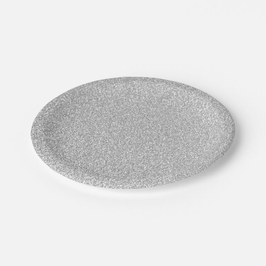 Witte diamanten papieren bordje (Gekanteld)