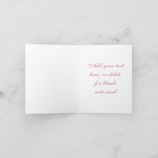 Witte Diamanten Roze Foto Dankkaartjes Bedankkaart (Binnen)