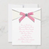 Witte Diamanten Roze Zeventigste Verjaardagsfeest Kaart (Achterkant)