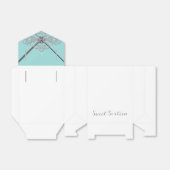 Witte diamanten turquoise zoete 16 verjaardagsfees bedankdoosjes (Uitgevouwen)
