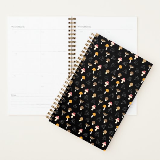 Witte diamanten vorm Paddenstoelsoorten Schimmels Planner (Display)