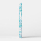 Witte dianthus anjers aqua blauw Case-Mate iPhone case (Achterkant / Rechts)